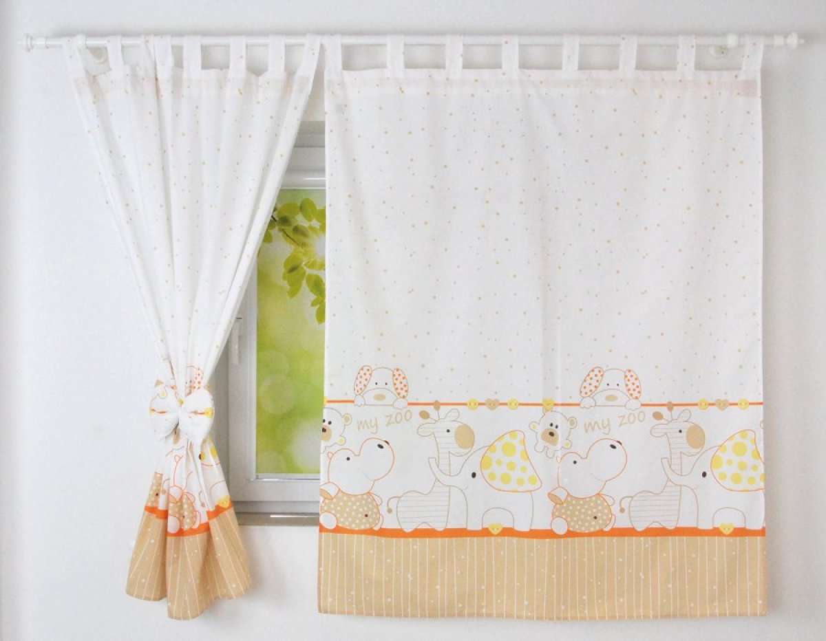 Dětské závěsy 120x160 cm ZOO - bílá