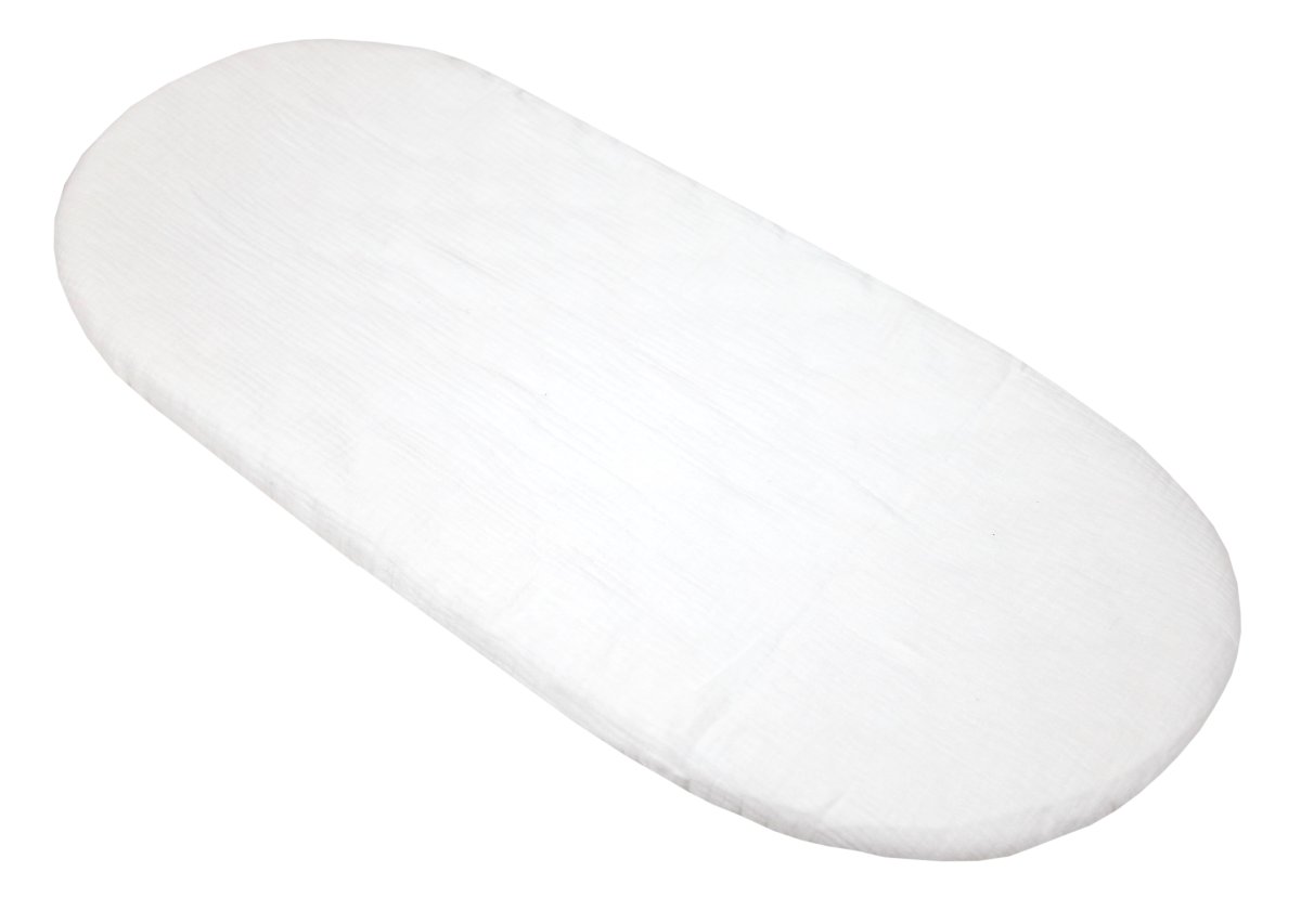 Mušelínové prostěradlo do kočárku / bílá