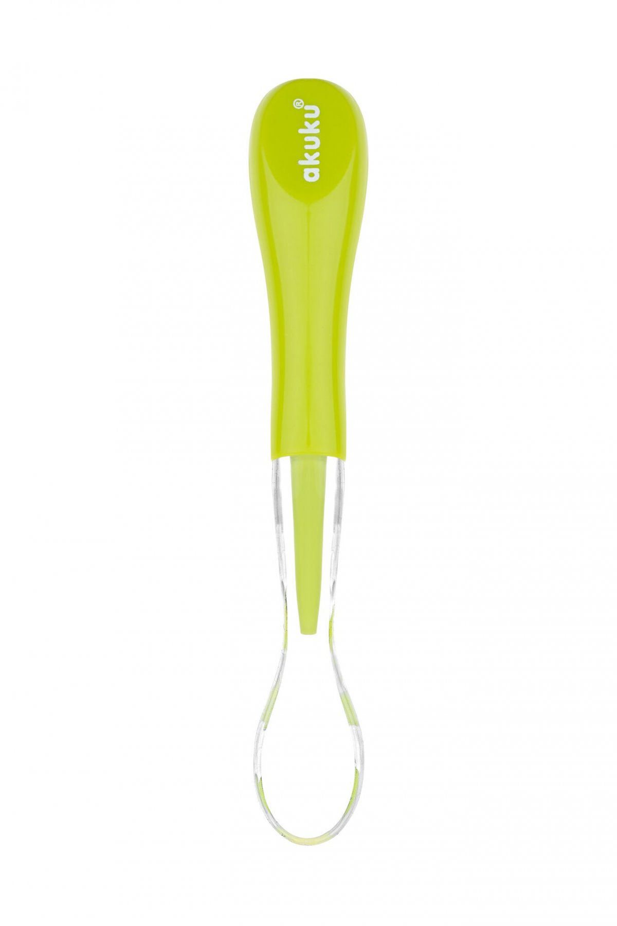 Lžička se silikonovou koncovkou zelená