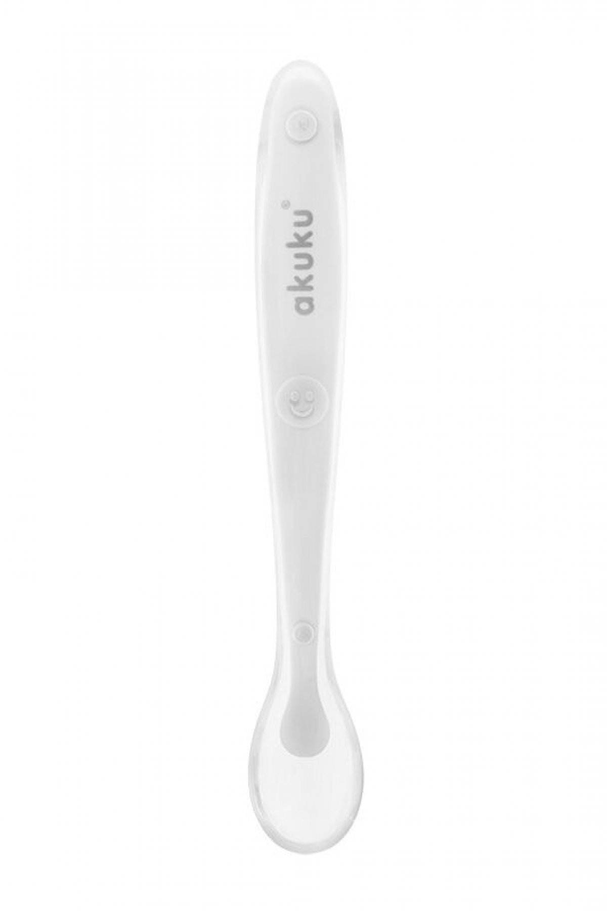 Lžička se silikonovou koncovkou bílá