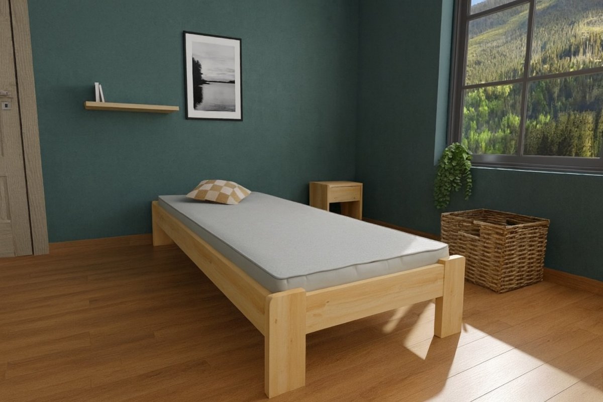 Postel Adam 80x200 cm masiv + matrace Diana 15 cm + rošt ZDARMA