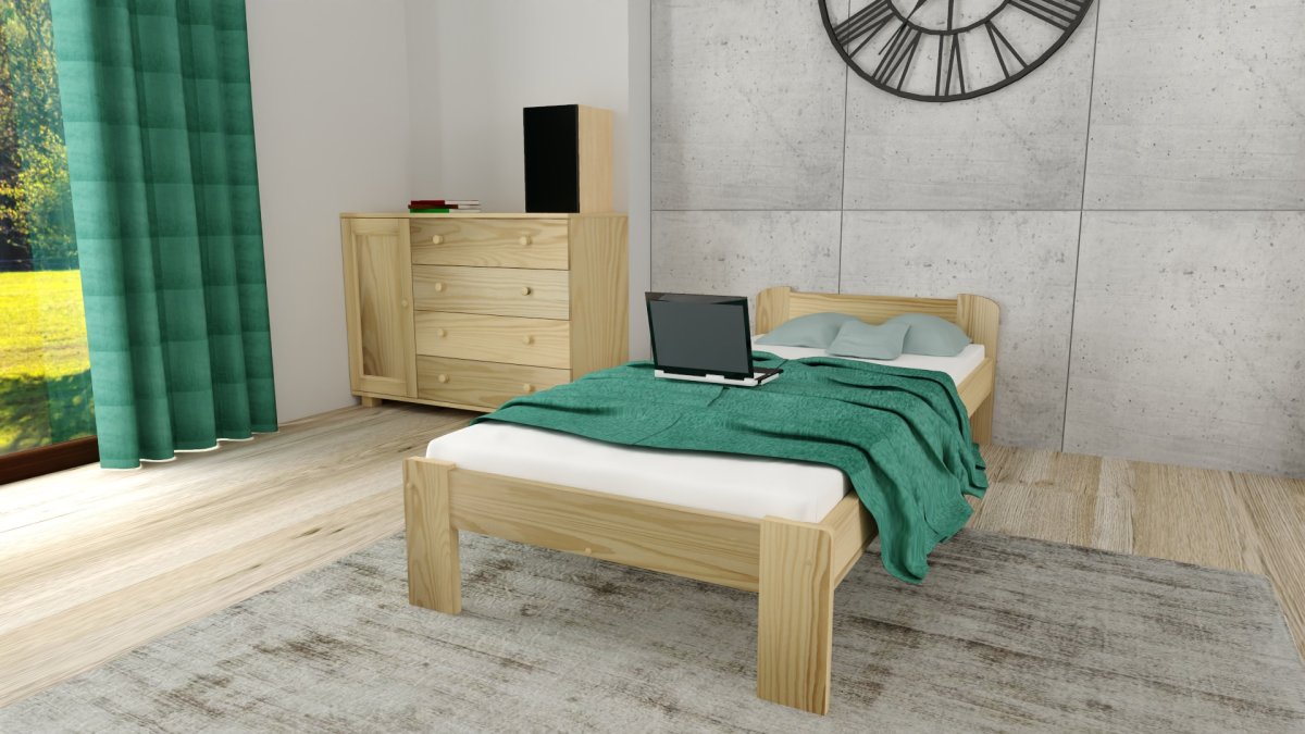 Postel z masivu Anetka 80 x 200 cm + matrace Relax + rošt ZDARMA