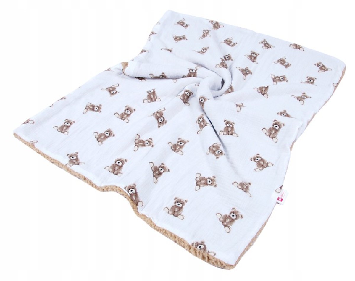 Mušelínová deka 100 x 75cm / medvídci