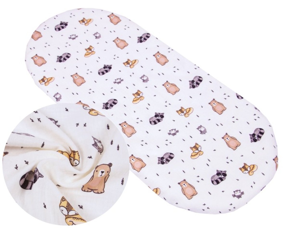 Mušelínové prostěradlo do kočárku / zvířátka