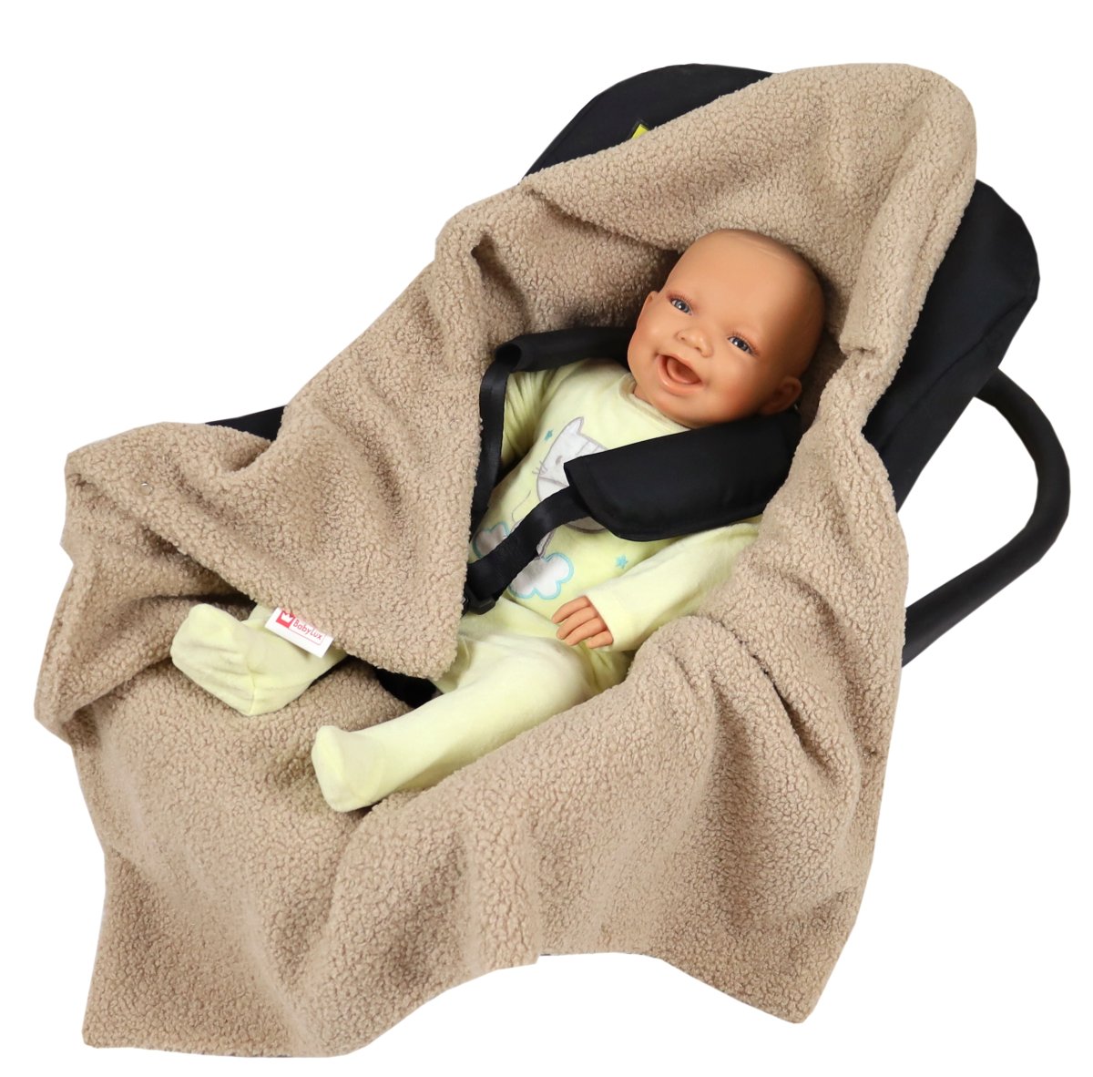 Zavinovací deka do autosedačky - béžová