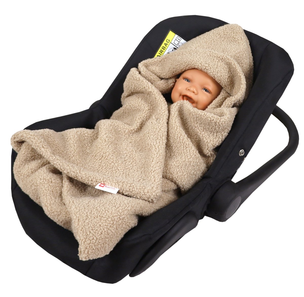 Zavinovací deka do autosedačky - béžová
