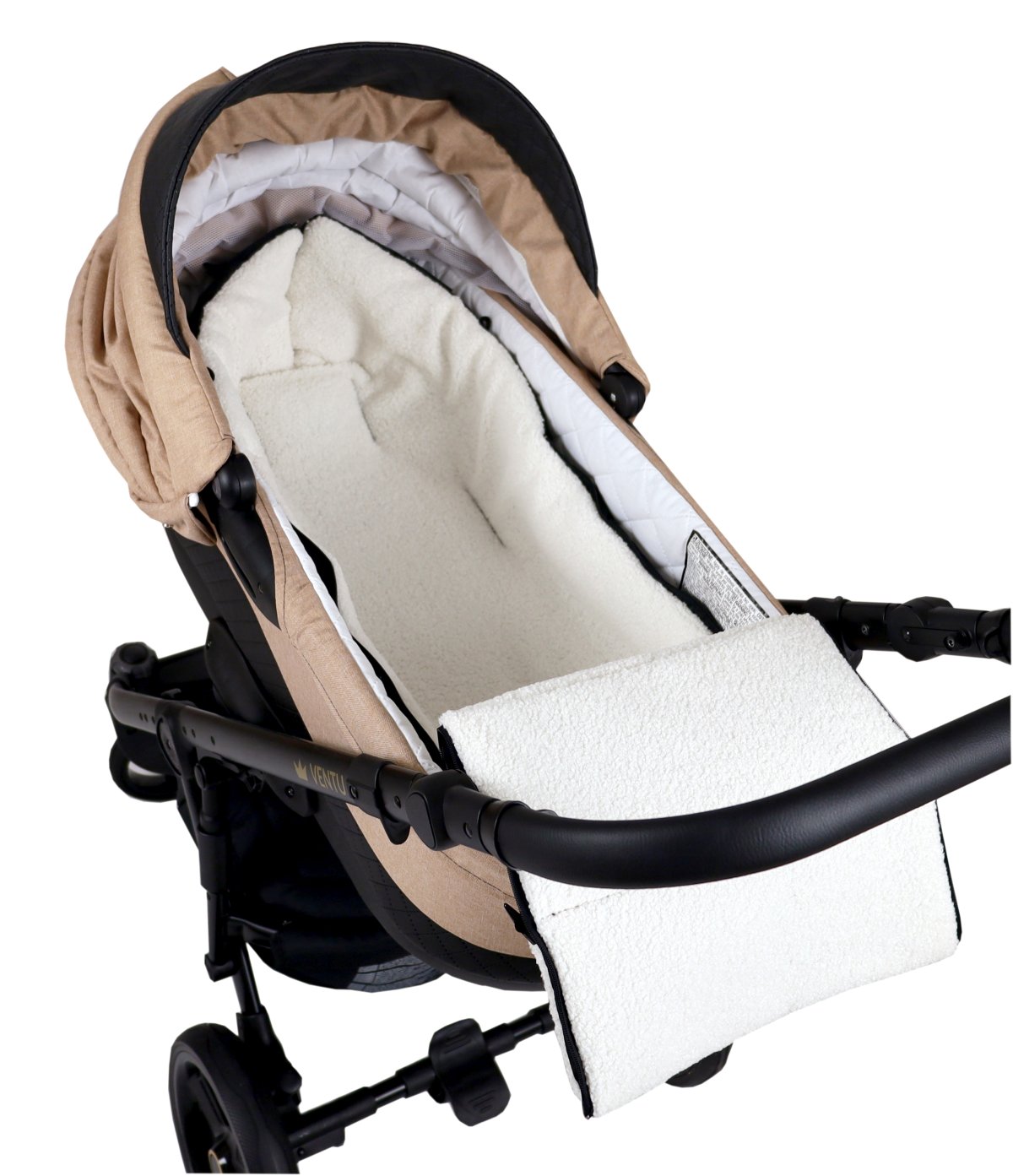 Fusak K4 bouclé - šedá