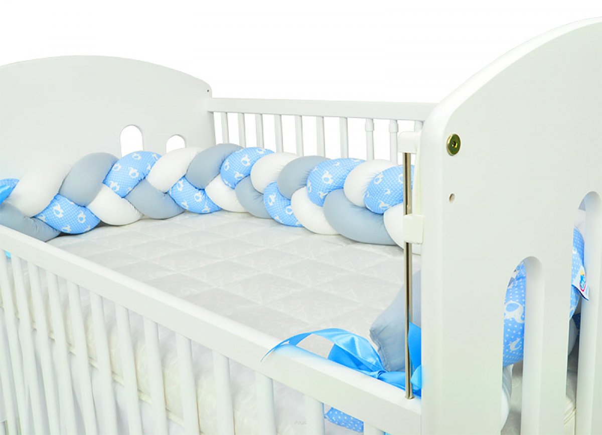 Mantinel cop pletený - modří sloni