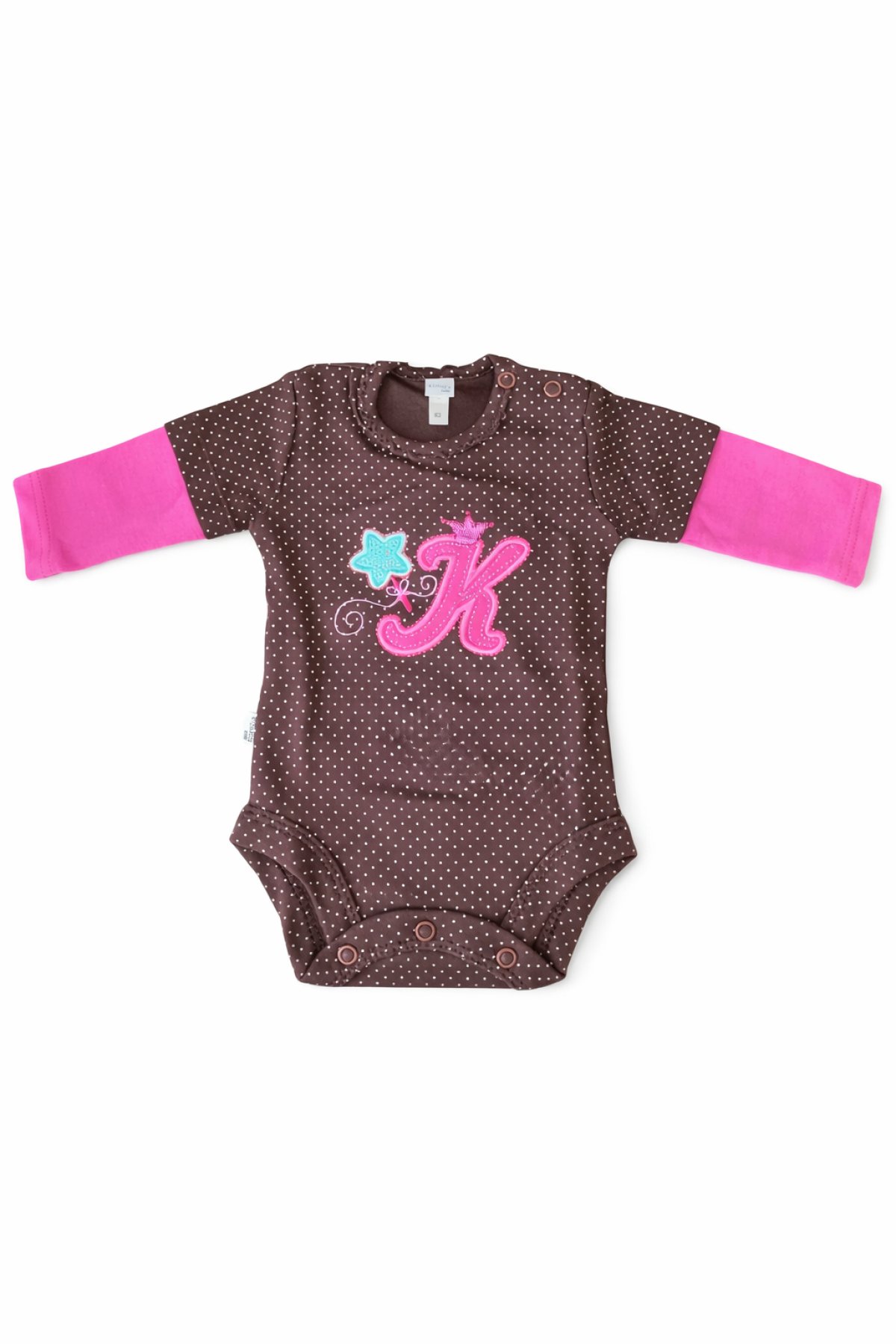 Kojenecké bavlněné body -hnědé 62