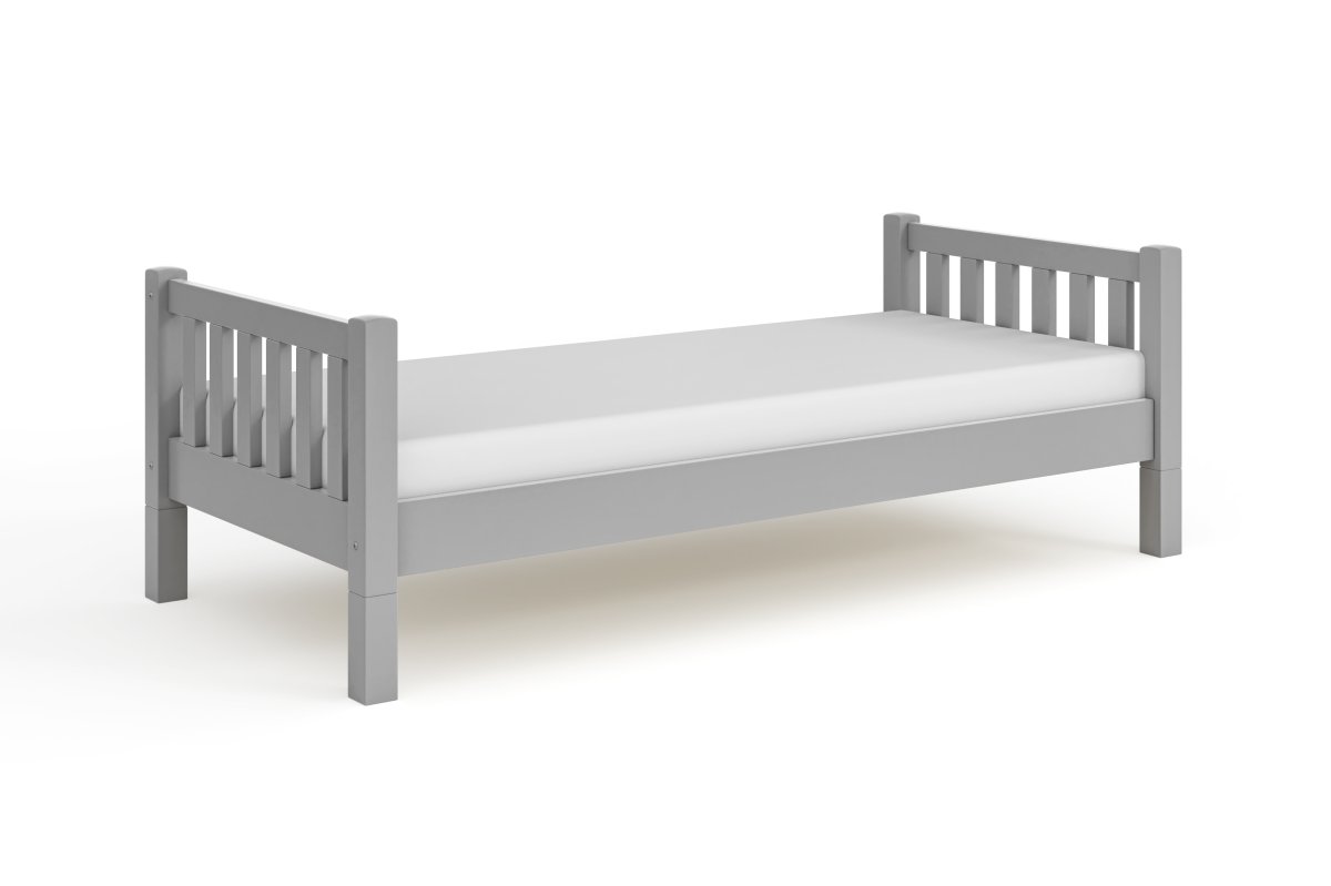 3v1 Rostoucí postel Montessori Lora šedá 90/200 cm + rošt ZDARMA