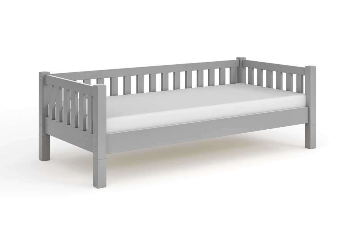 3v1 Rostoucí postel Montessori Lora šedá 90/200 cm + rošt ZDARMA