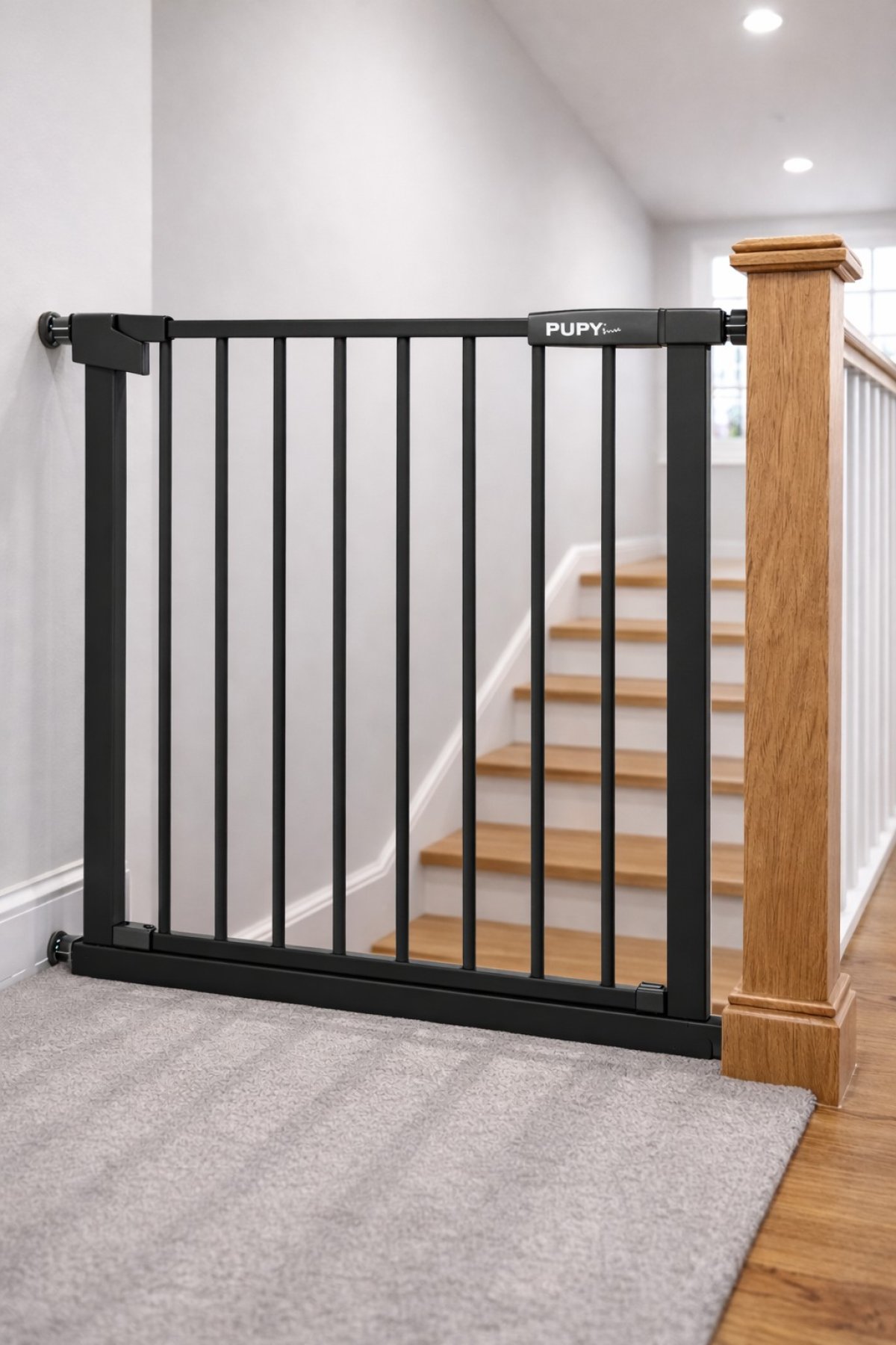 Zábrana Pupyhou 63-70 cm - dveře/schody - černá