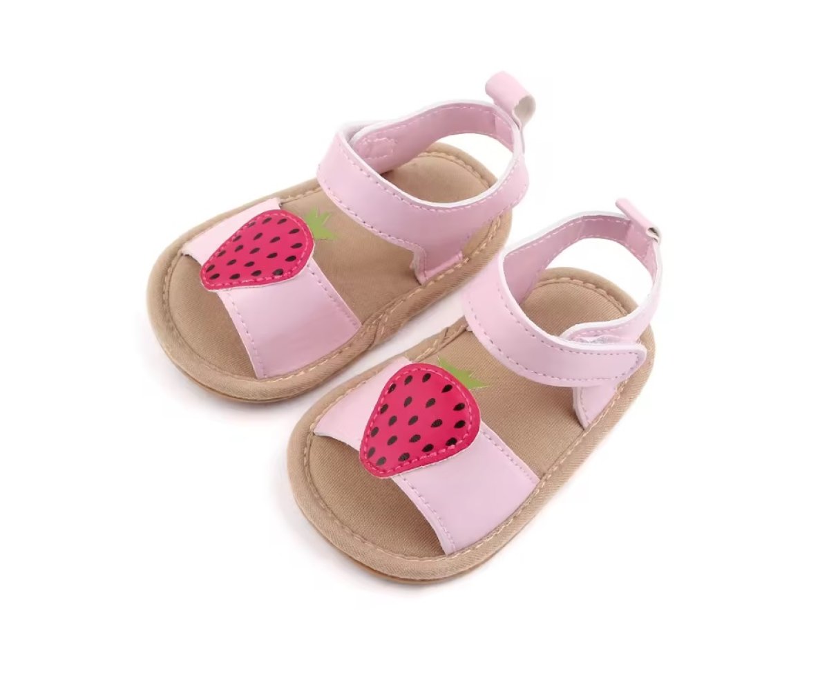 Sandálky 6-12 měsíců / D2611-5 / růžová s jahůdkou