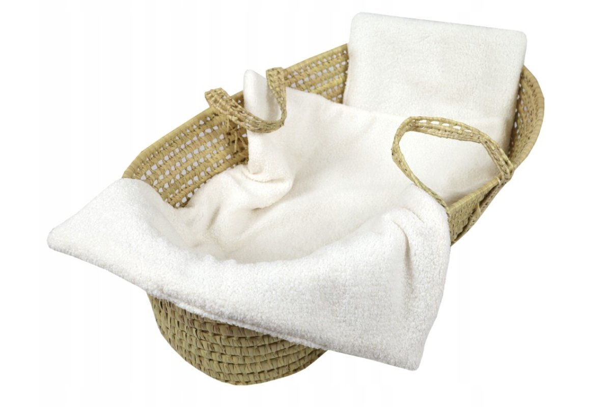 Set polštář a deka do kočárku z bouclé - ecru