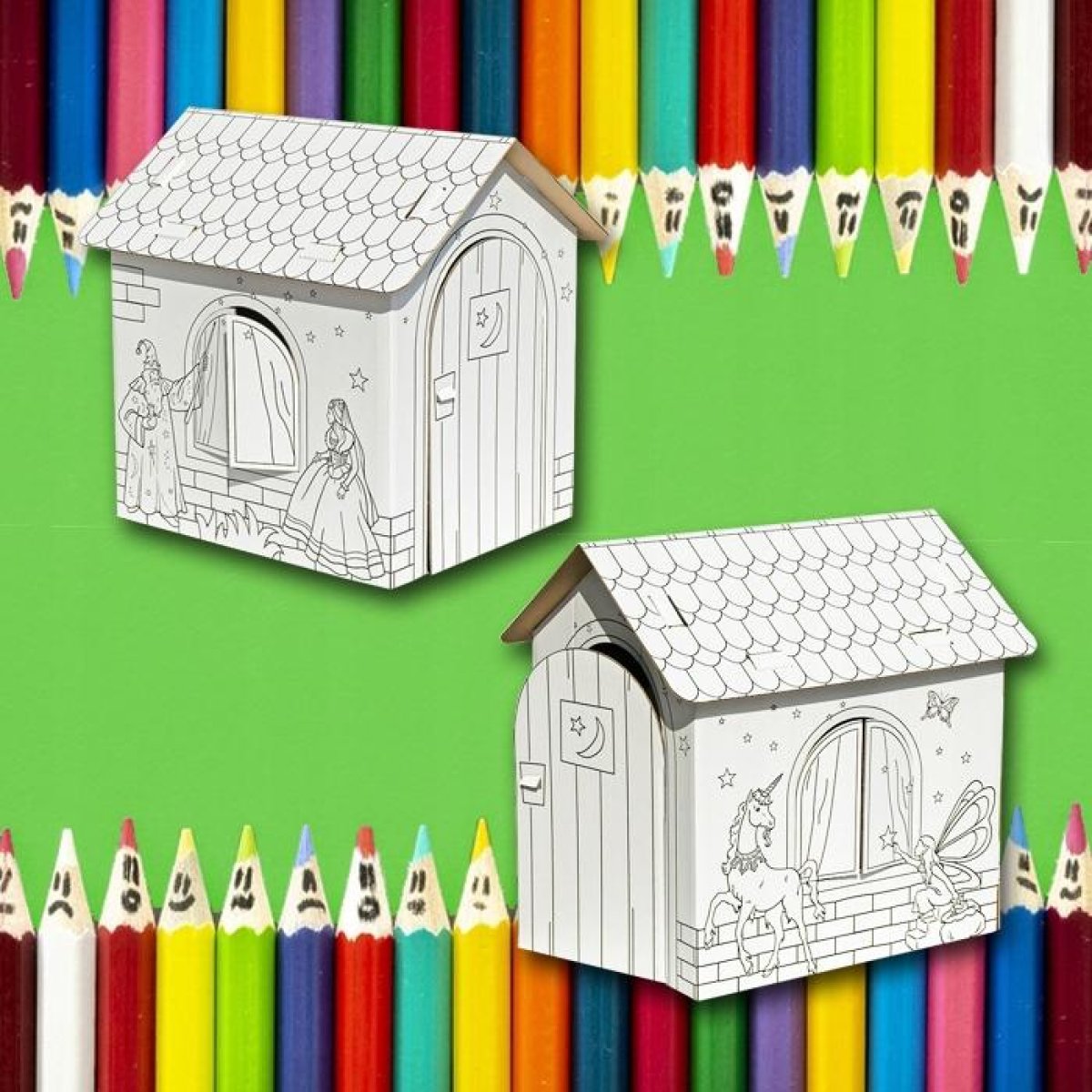 Vybarvovací kreativní domeček princezna
