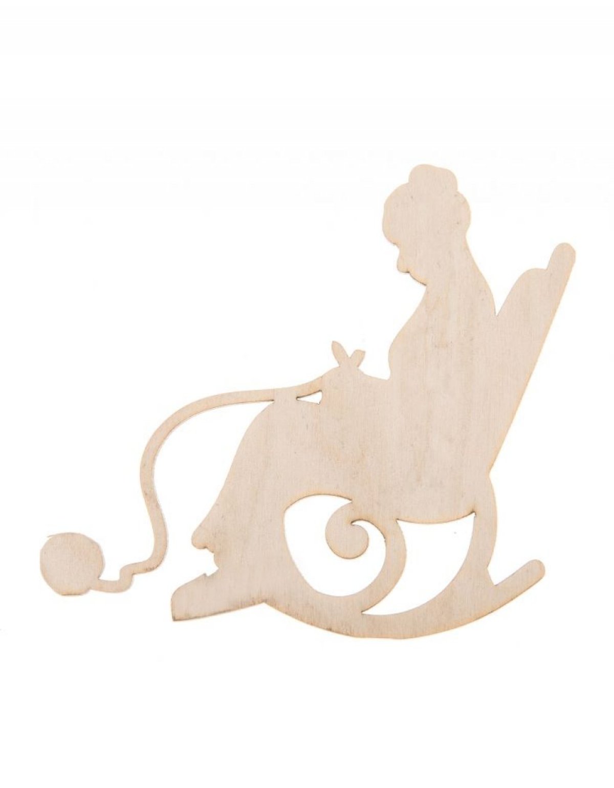 Dřevěná dekorace - Babička v křesle