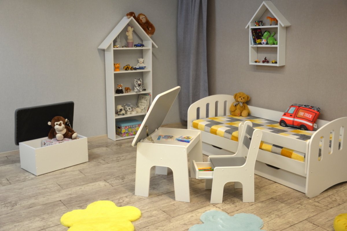 Stůl + židlička K2 šedá