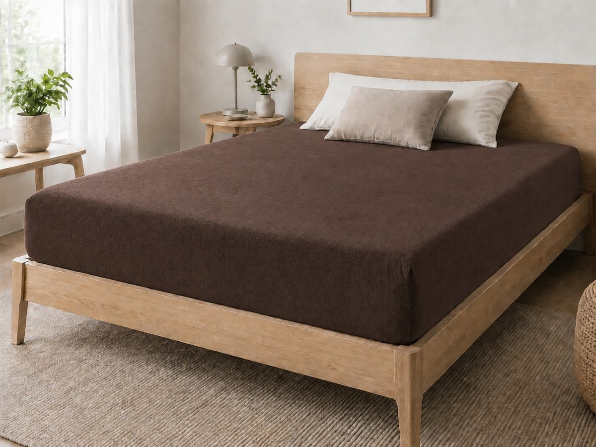 Frote prostěradlo s gumkou ECONOMY 160/200 cm - bronz