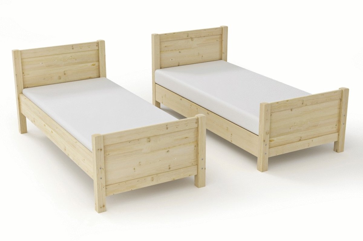 Hotelová postel z masivu Antoaneta TWIN 2x 90x200 cm + rošt ZDARMA