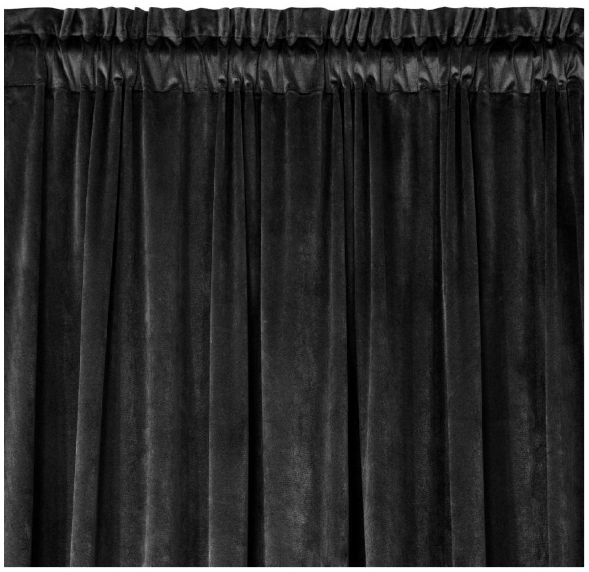 Závěs Velvet 140/250 cm s gumkou - černá