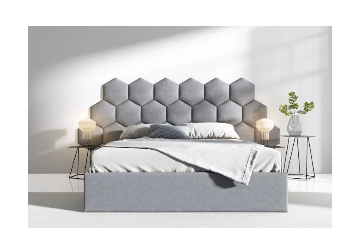 Čalouněný panel Hexagon 5 cm - starorůžová 14