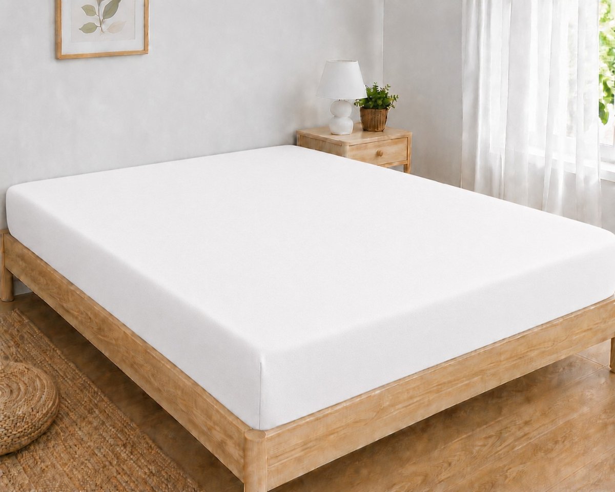 Jersey prostěradlo s gumkou 90/200 cm ECONOMY - bílá