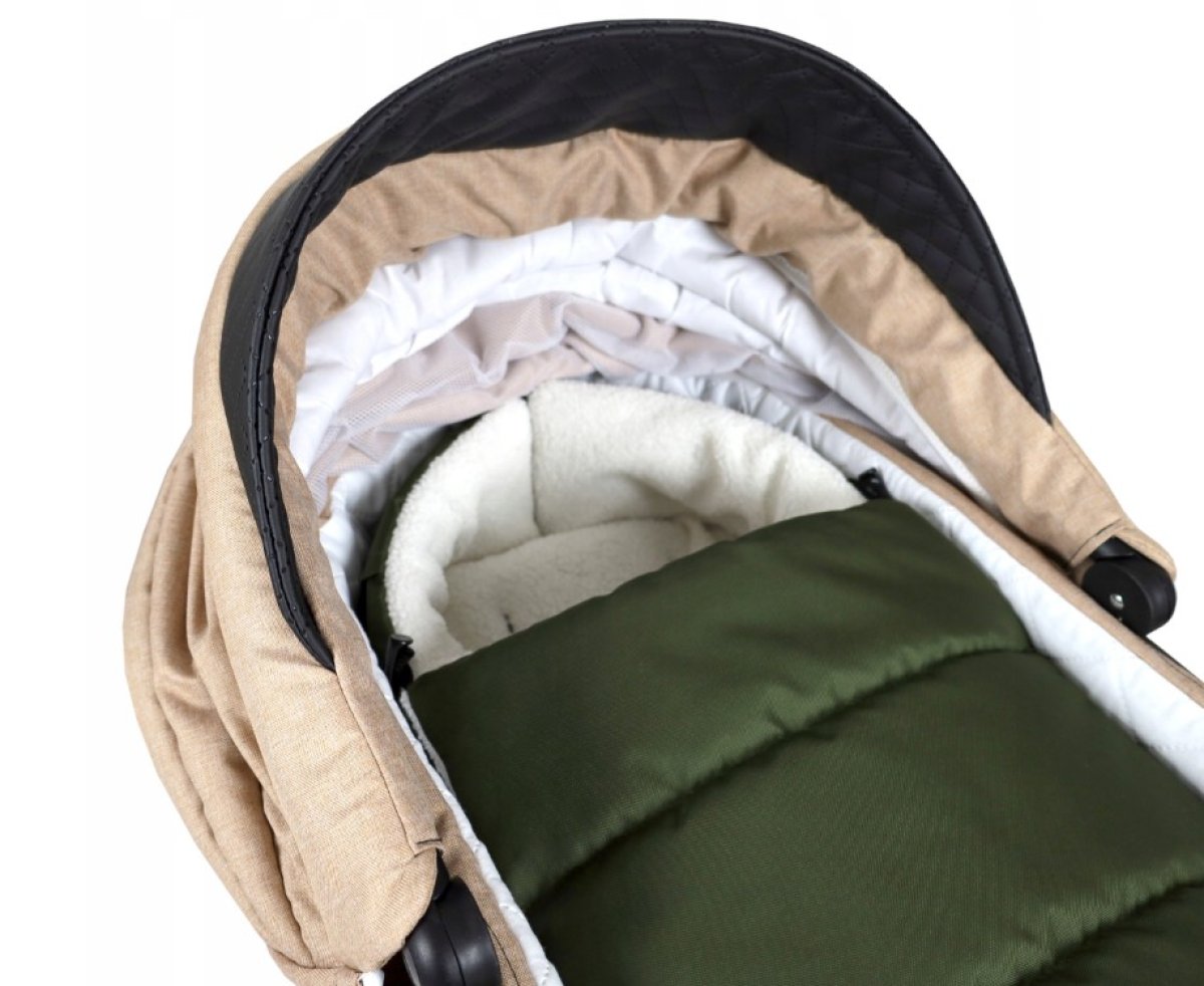 Fusak K4 bouclé - lahvově zelená