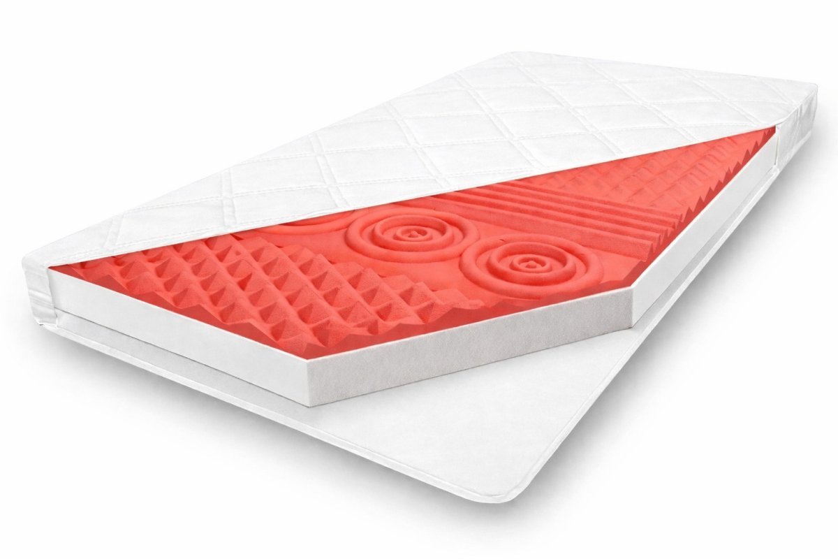 Postel Denis + zónová matrace Kaira 10 cm + rošty ZDARMA + dárek