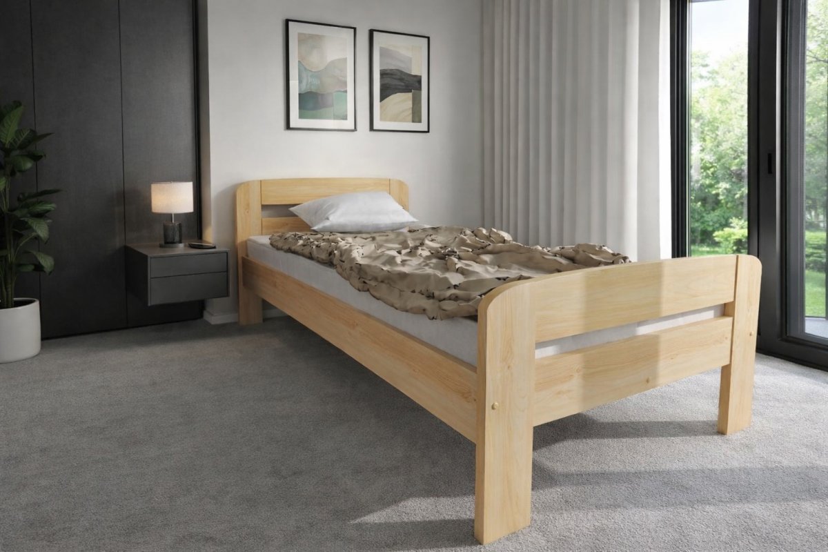 Postel z masivu borovice Bohdana 80x200 cm + rošt ZDARMA
