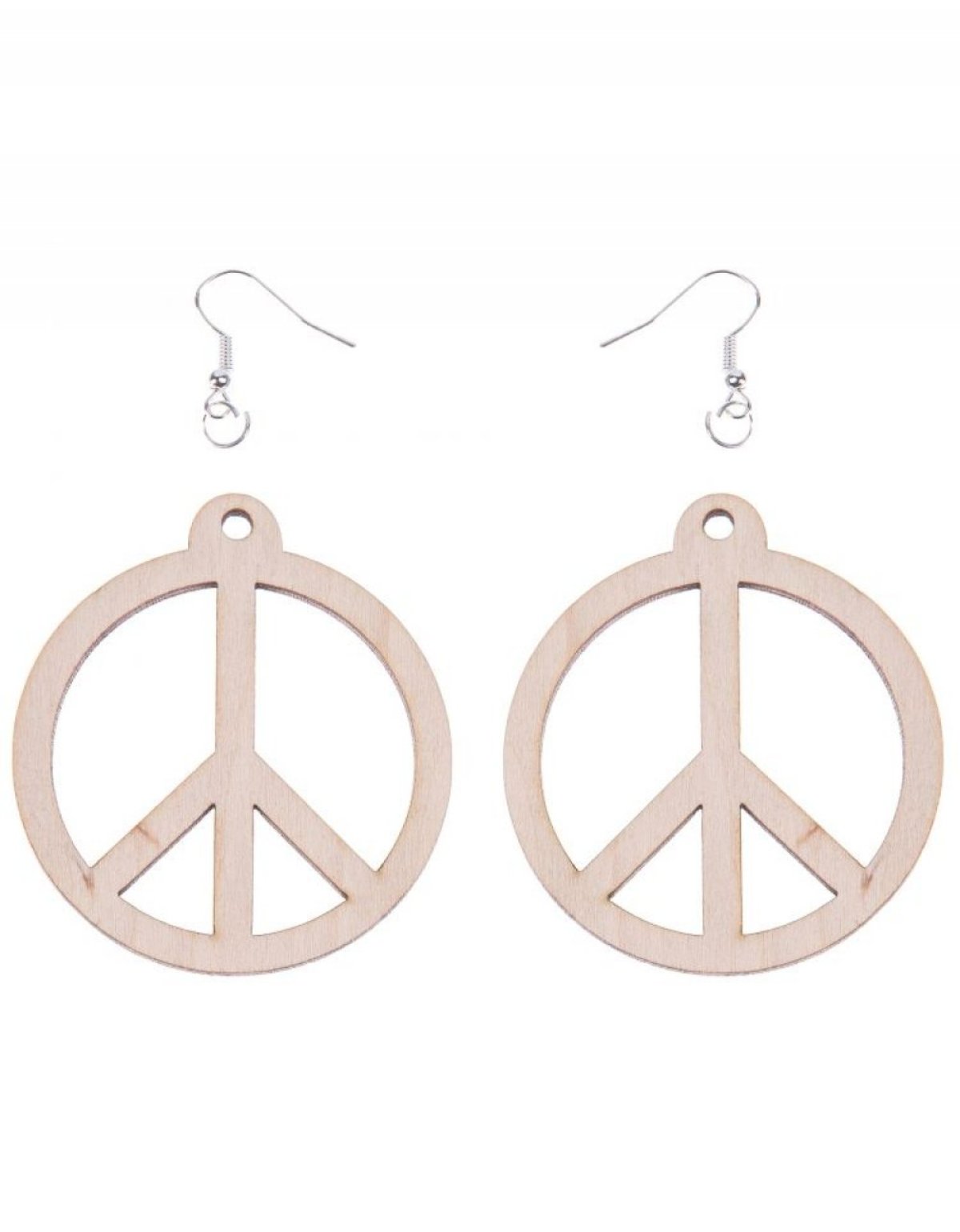 Dřevěné náušnice - Hippie