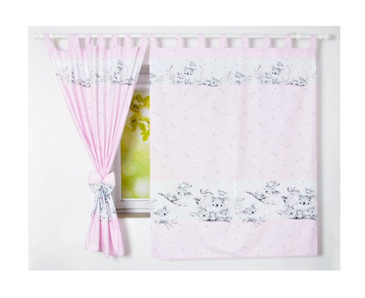 Dětské závěsy 120x160 cm - koala / růžová