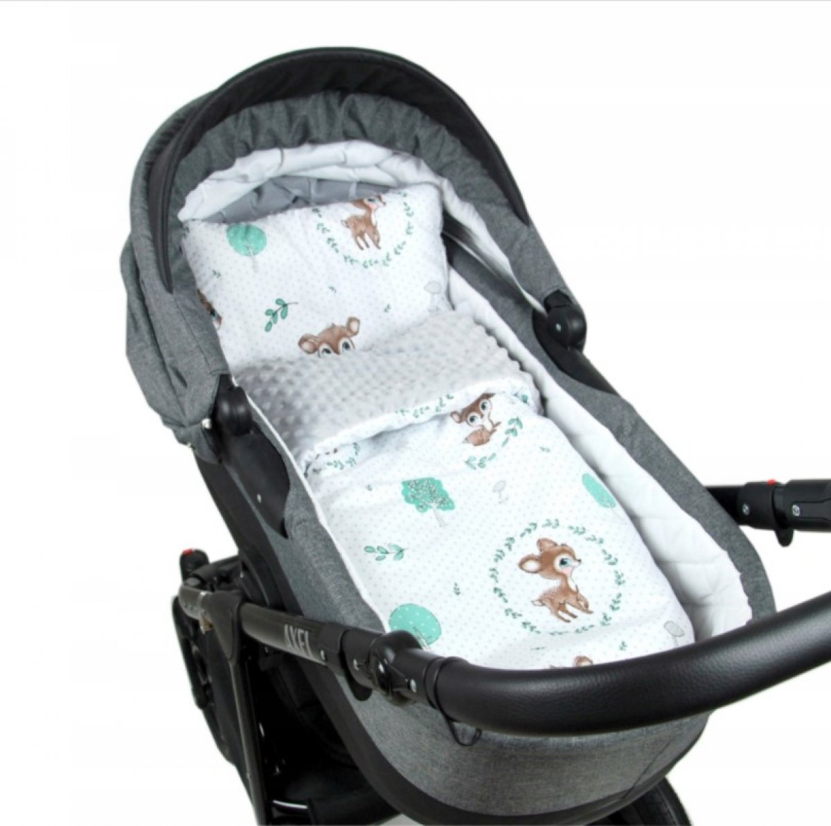 Polštářek + deka do kočárku minky - nr.120B