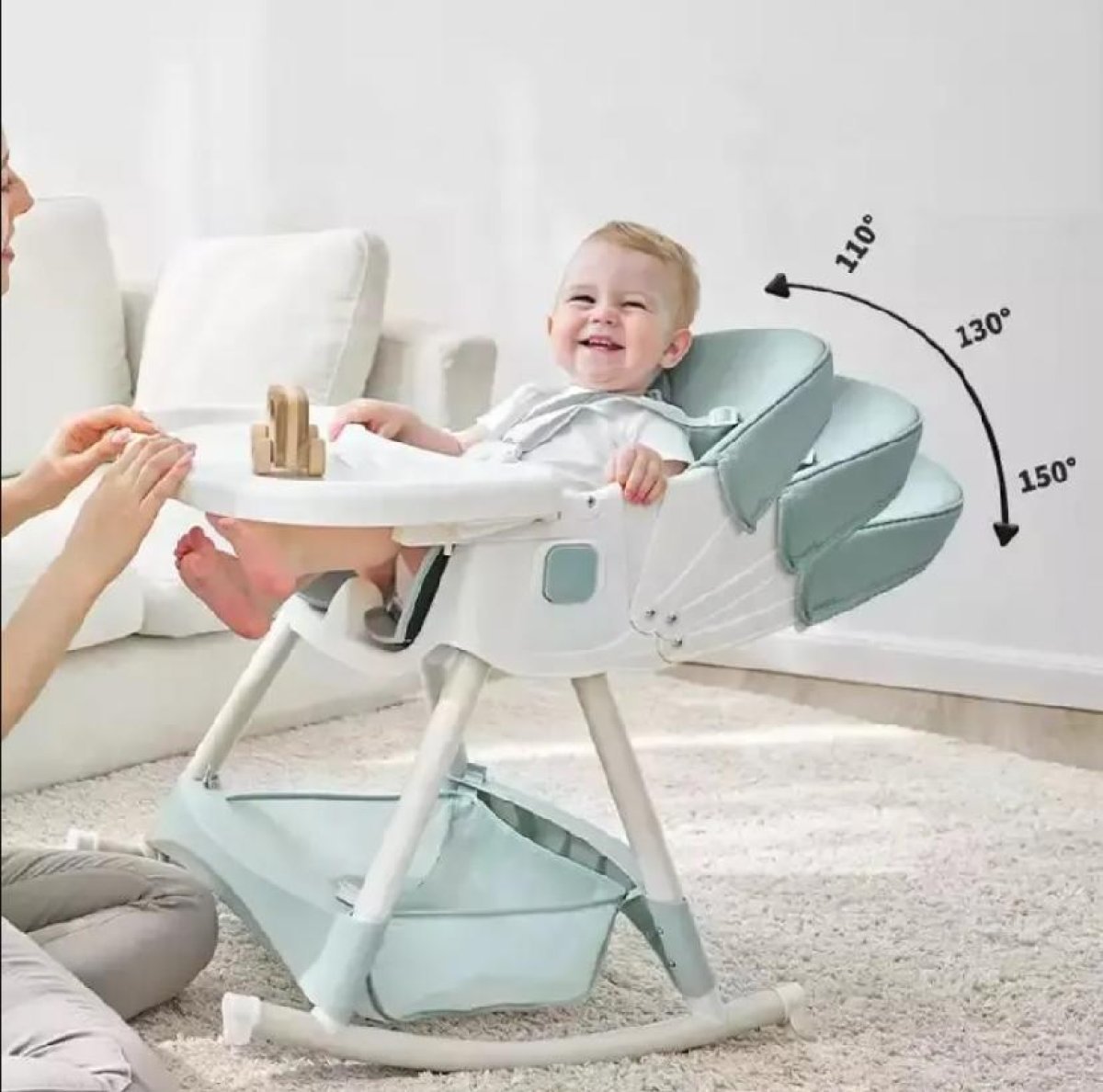 Krmící židlička Sally 3v1 + kolečka zdarma