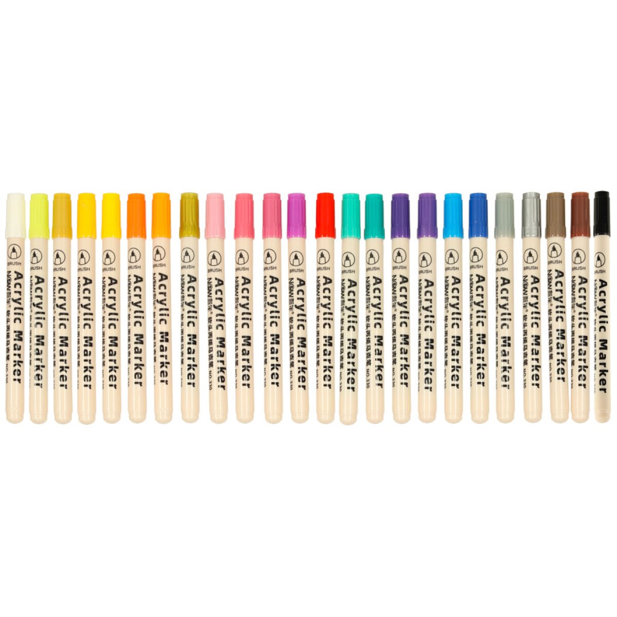 Sada akrylových popisovačů na keramiku, sklo, kámen, dřevo a textil