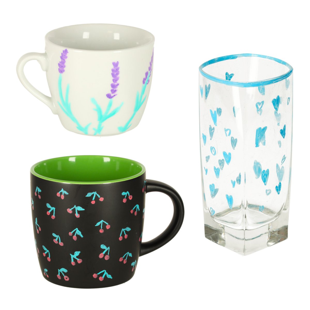 Sada akrylových popisovačů na keramiku, sklo, kámen, dřevo a textil