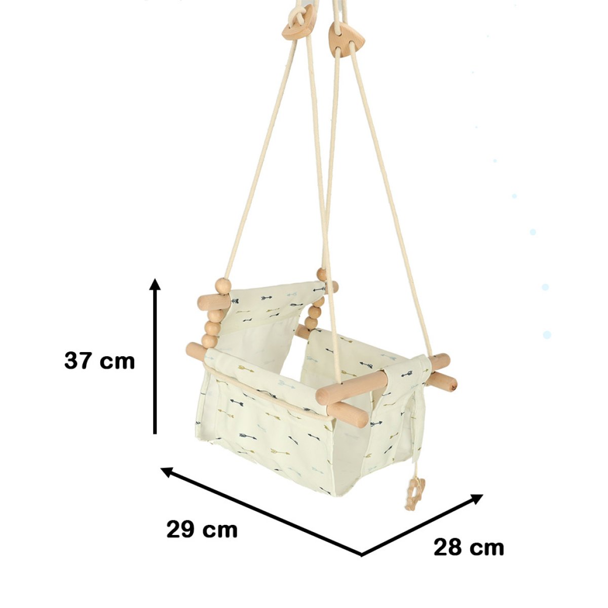 Dětská dřevěná závěsná houpačka