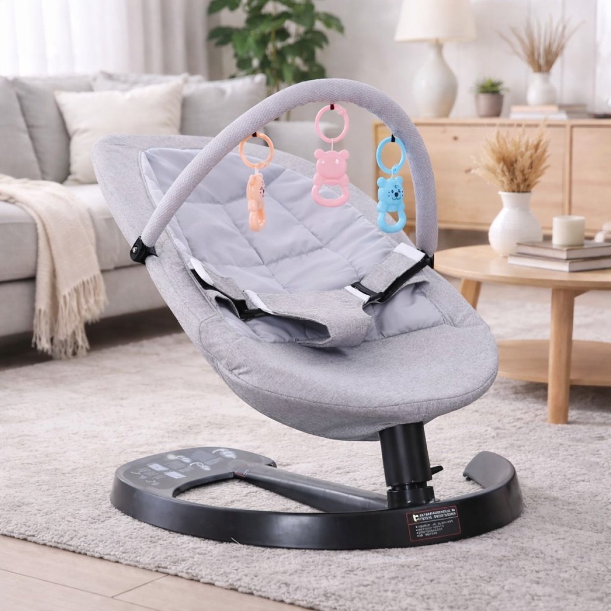 Houpací lehátko - šedobéžová