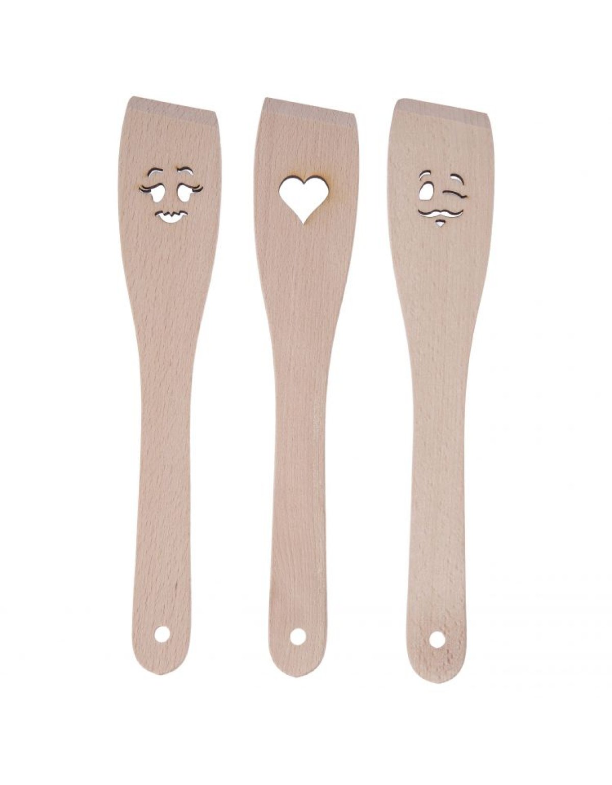 Dřevěná kuchyňská obracečka 30 cm úsměv 1