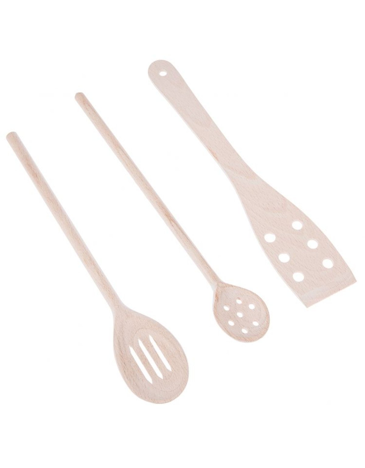 Dřevěná kuchyňská obracečka s otvory