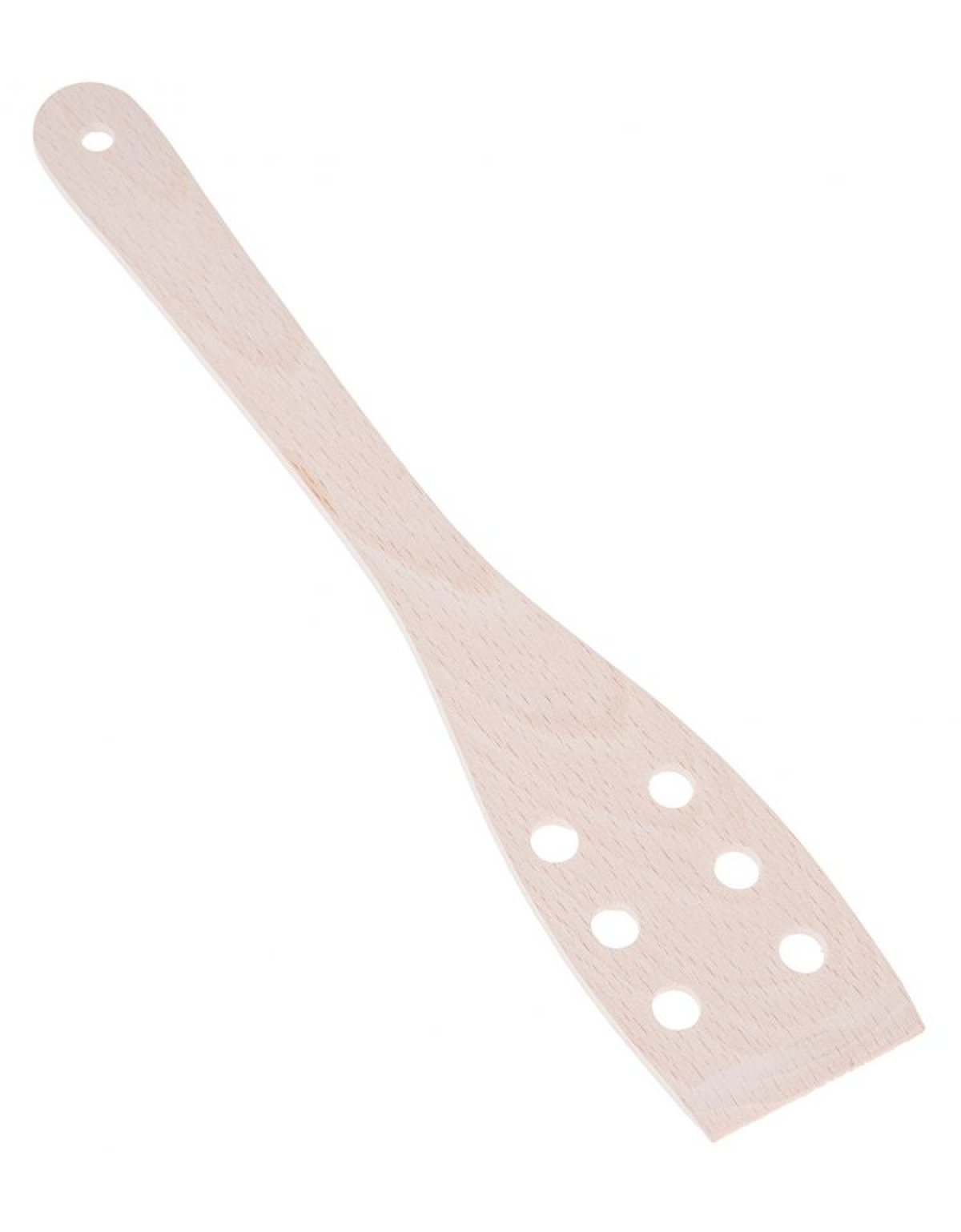 Dřevěná kuchyňská obracečka s otvory