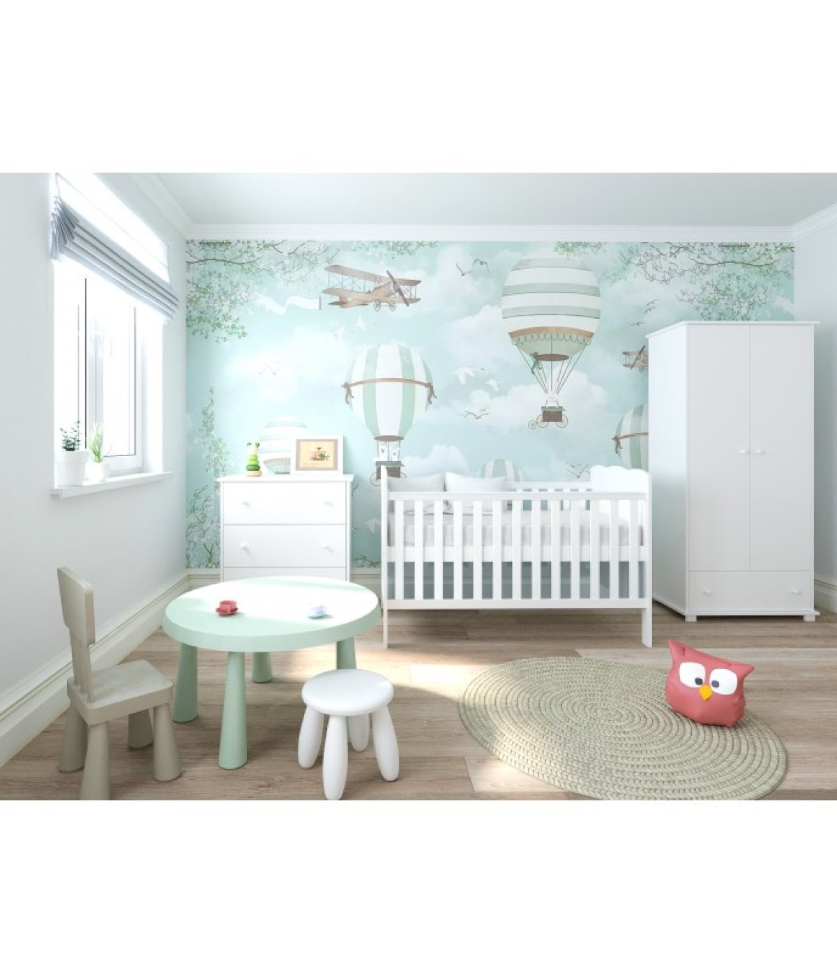 Postýlka 140/70 cm Inge - bílá - 3v1 