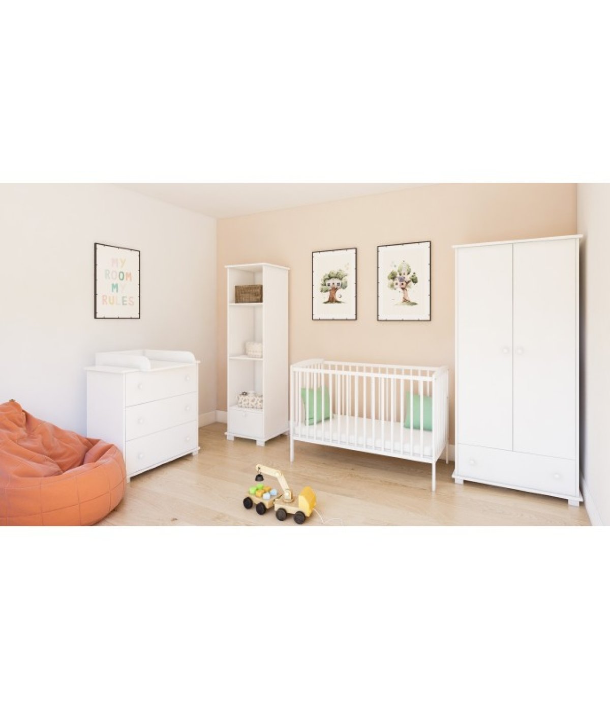 Postýlka  Leon 120/60 cm bílá 