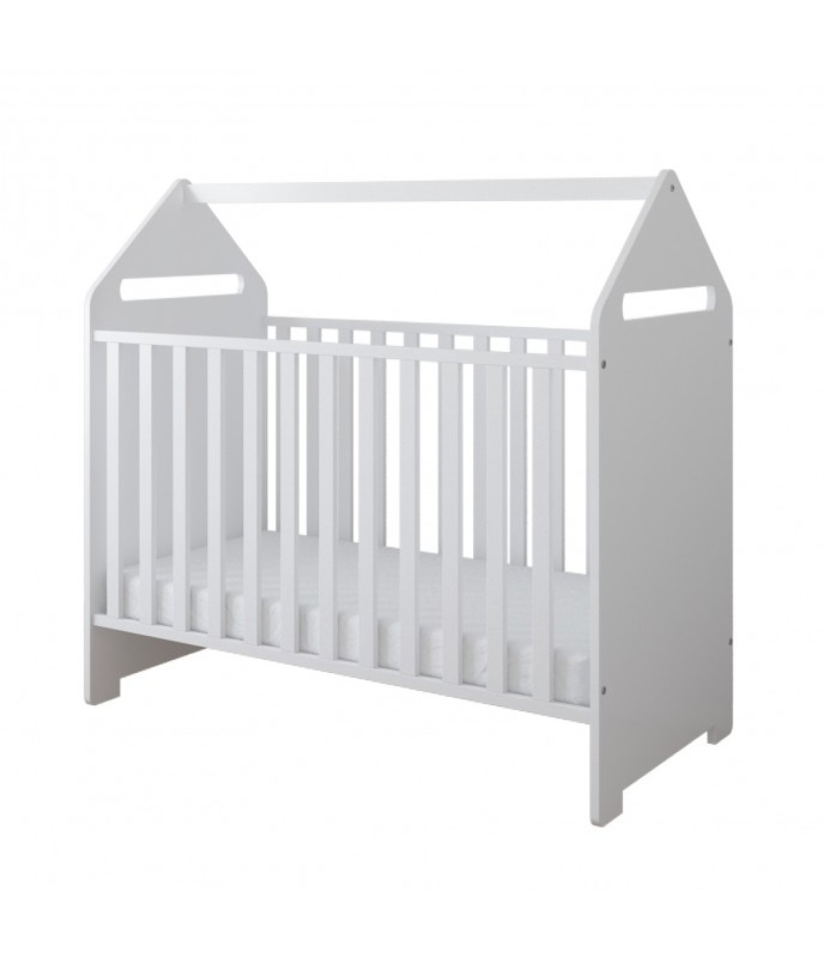 Postýlka 120/60 cm House - bílá - 2v1