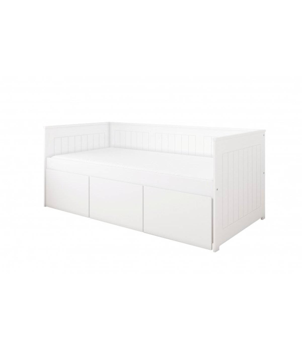 Postel Harold 90/200 cm - bílá se šuplíky
