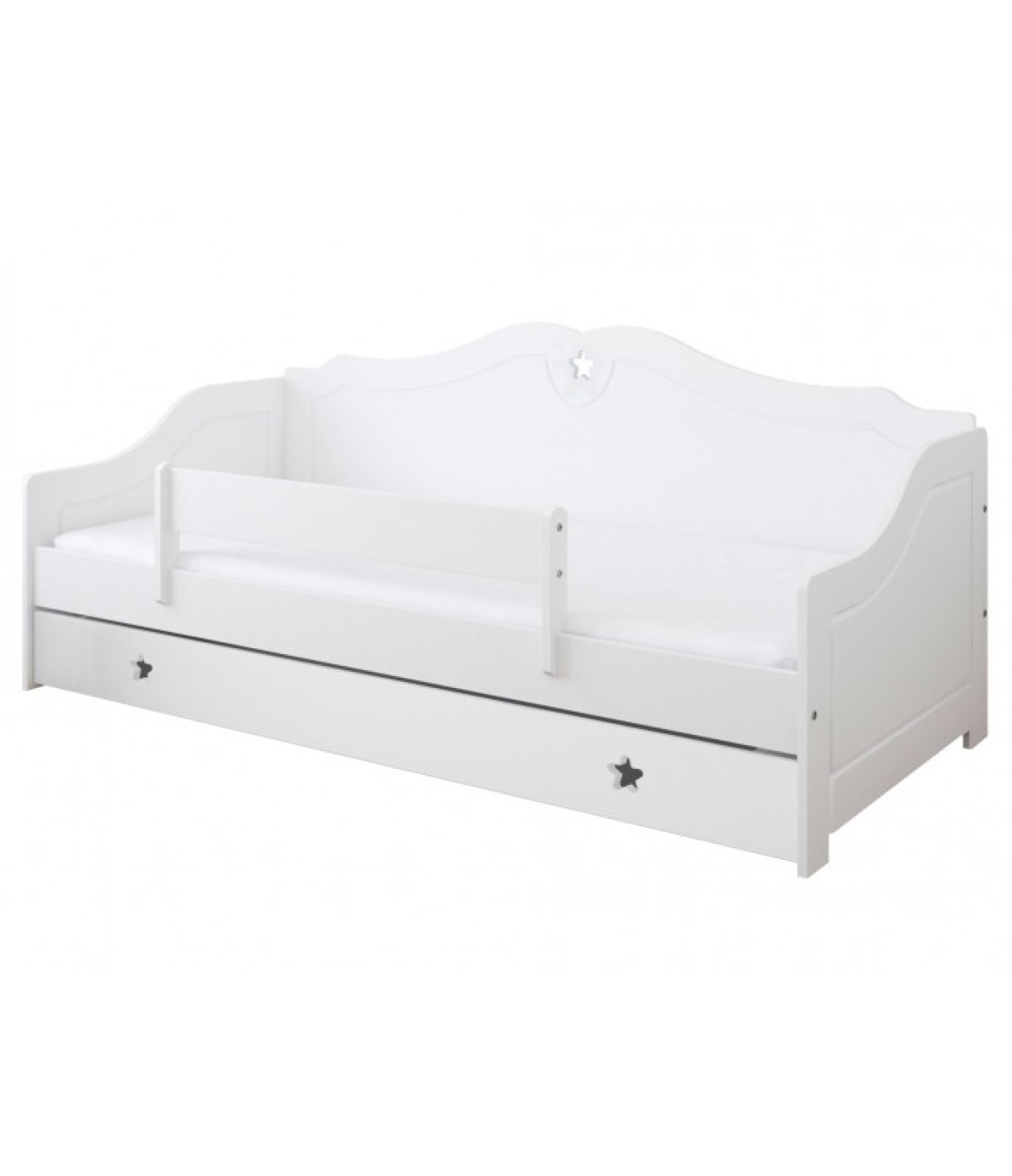 Postel Fiona 160/80 cm - bílá + šuplík 