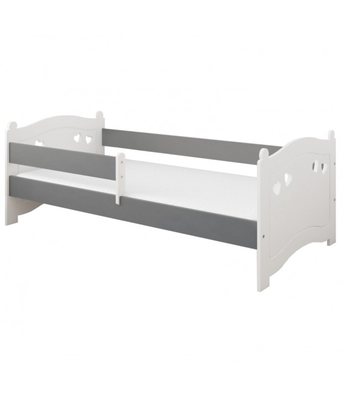 Postel Elisa 160/80 cm - bílá/ šedá 