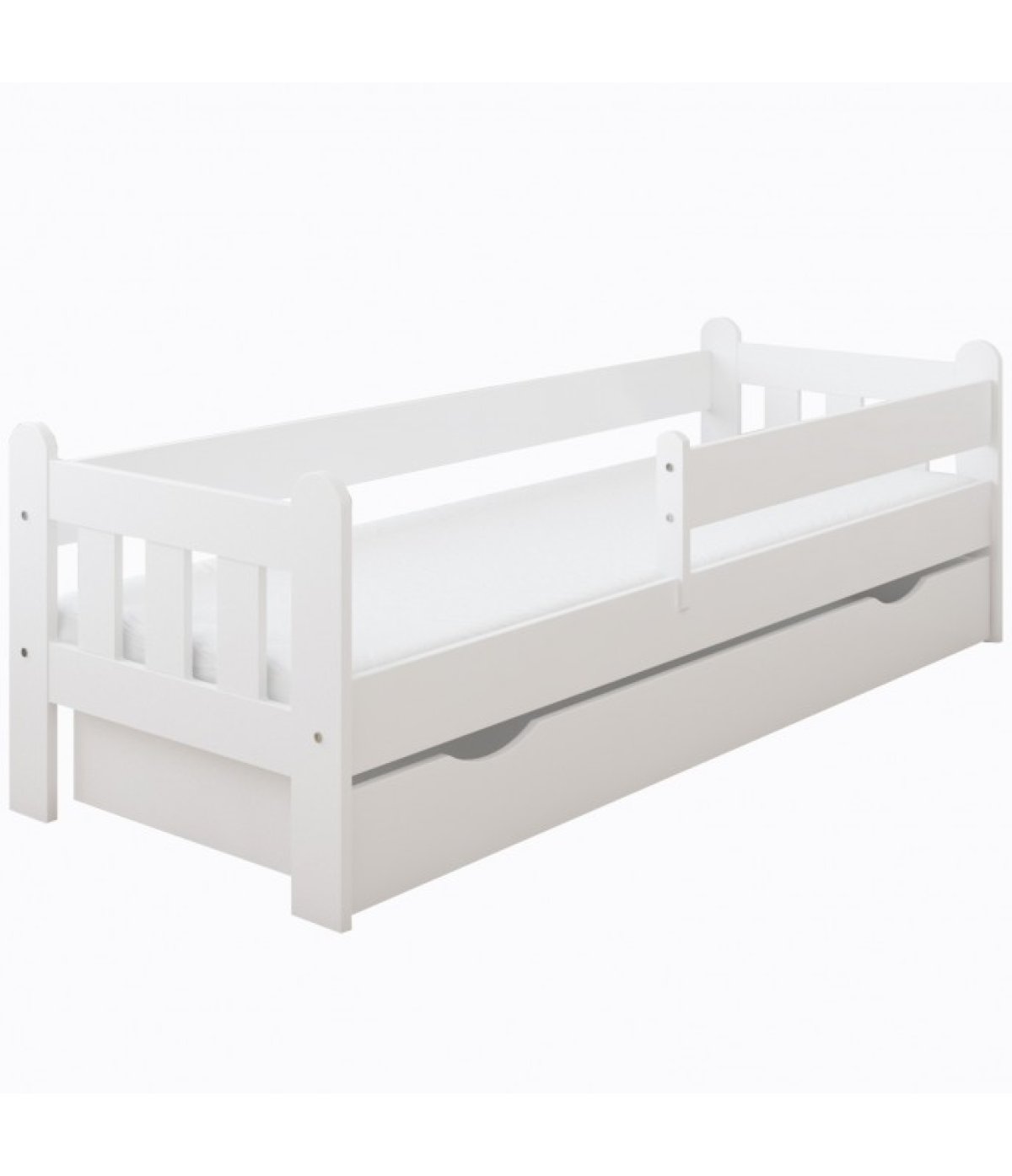 Postel Silvia 160/80 cm - bílá + šuplík 