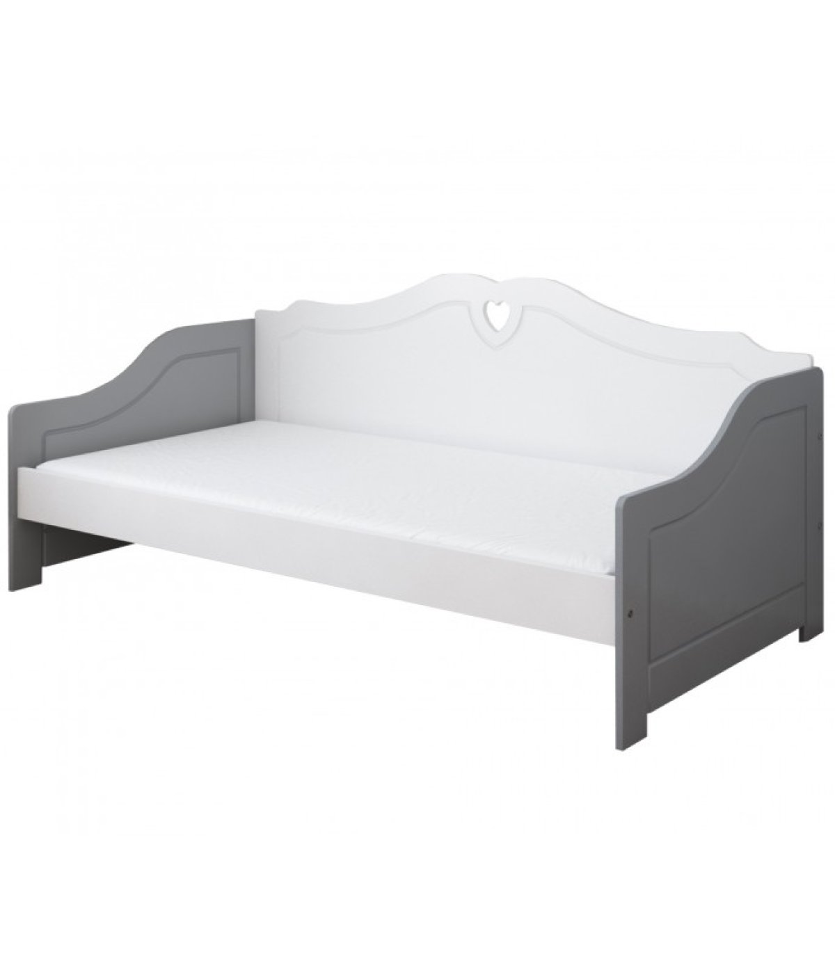 Postel Zina 180/80 cm - šedá/ bílá