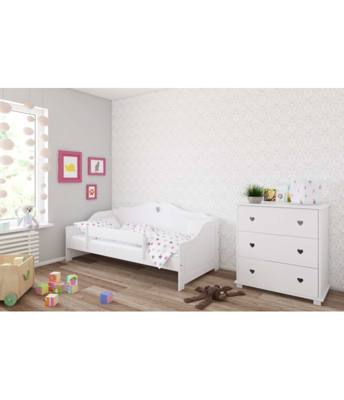Postel Zina 180/80 cm - bílá 