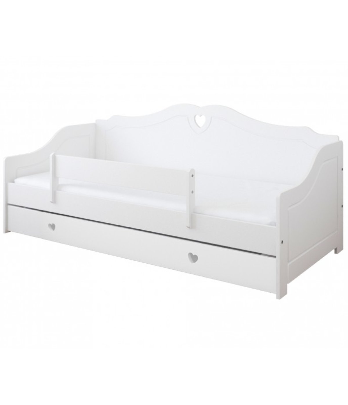 Postel Zina 180/80 cm - bílá + šuplík 